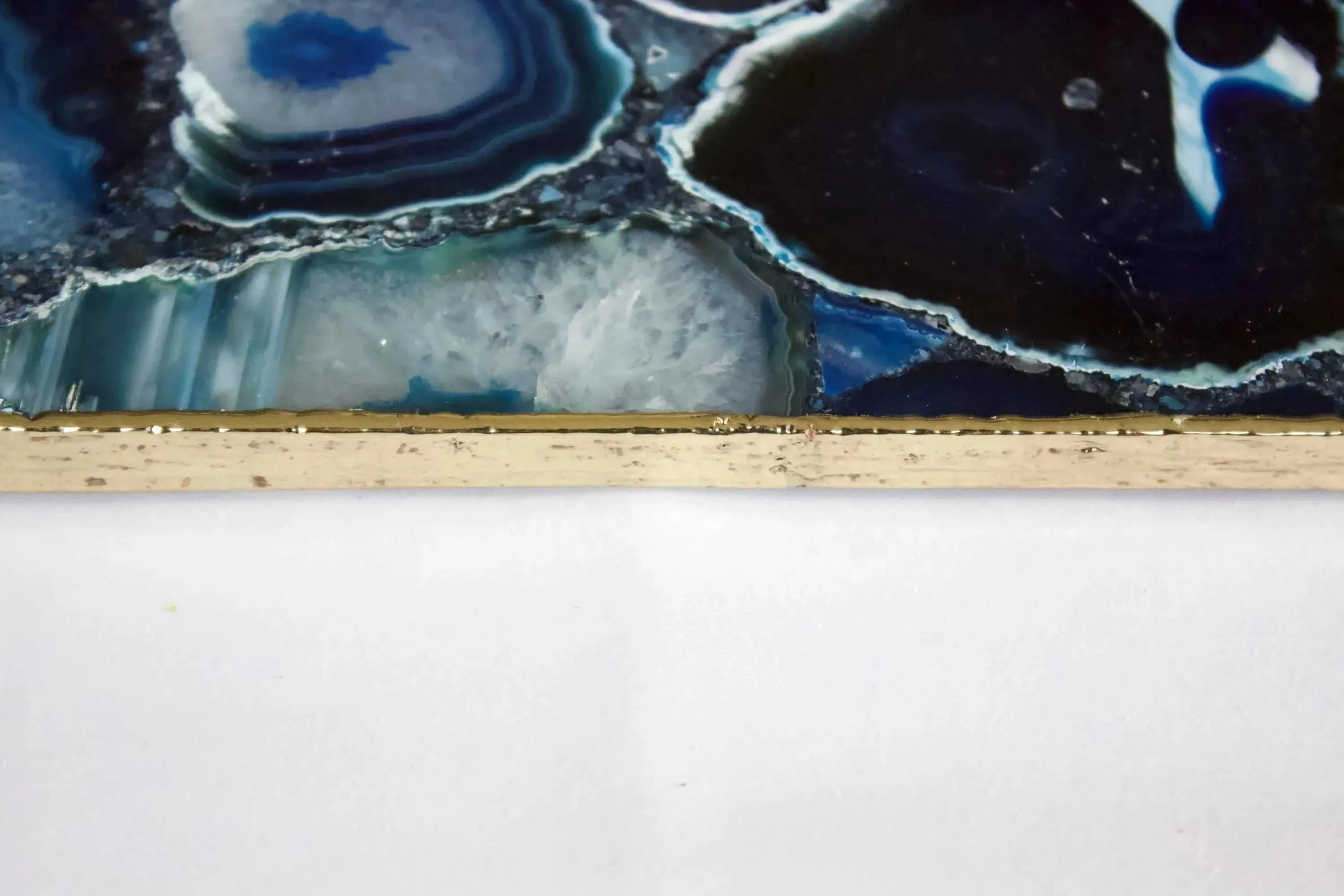 Blue Agate Square Wall Clock