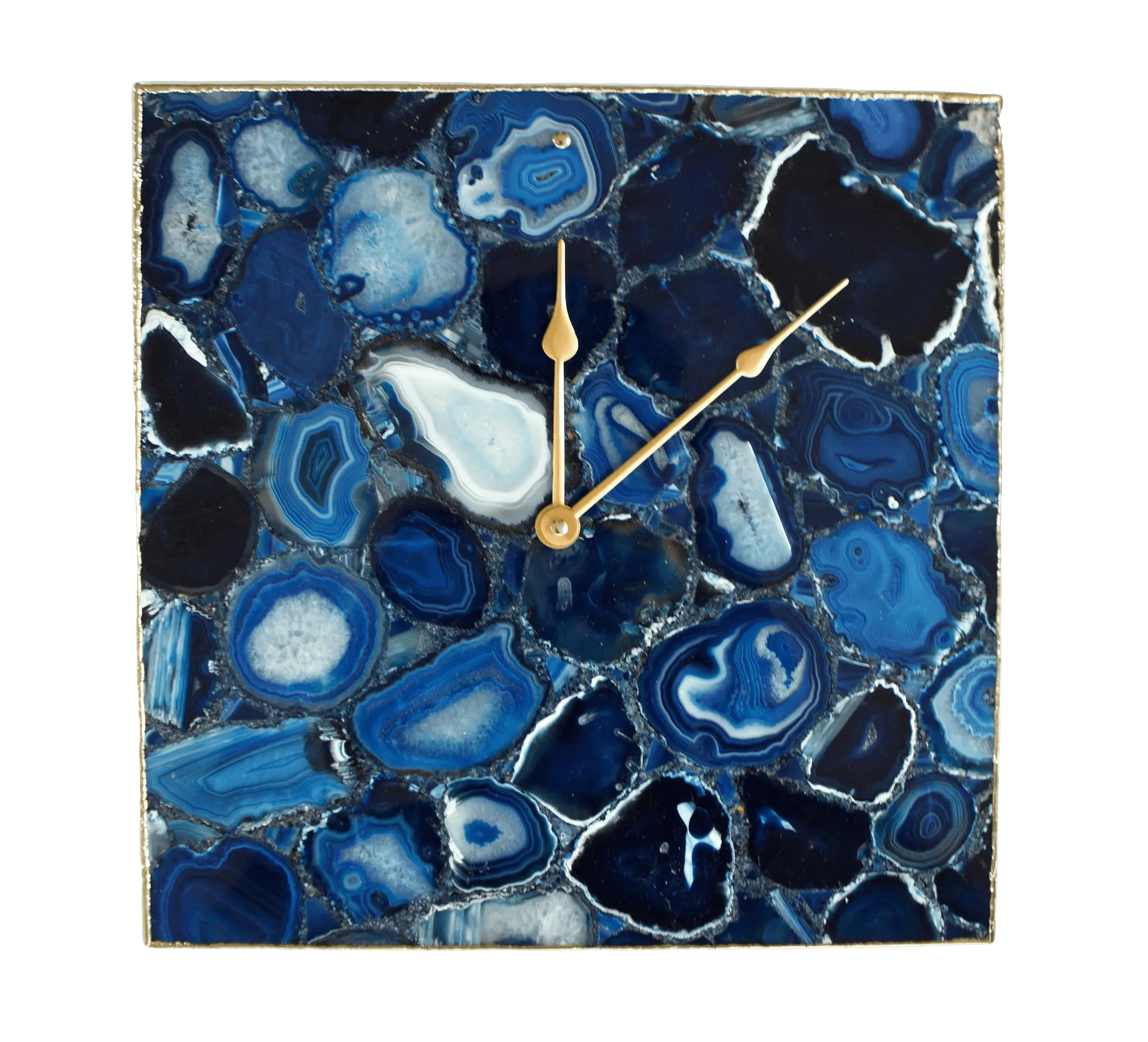 Blue Agate Square Wall Clock