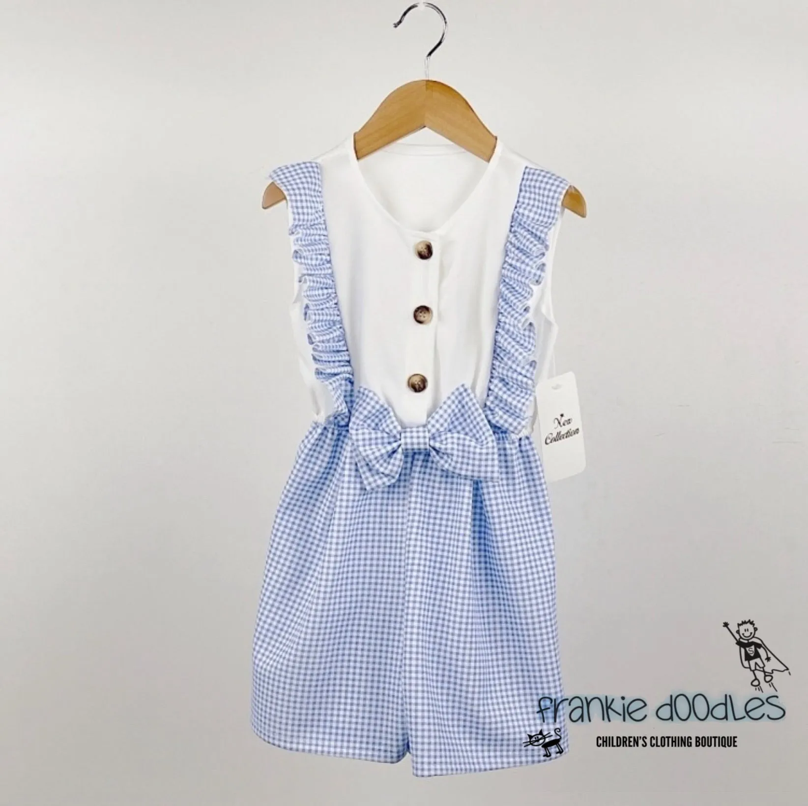 Blue & Gingham Playsuit