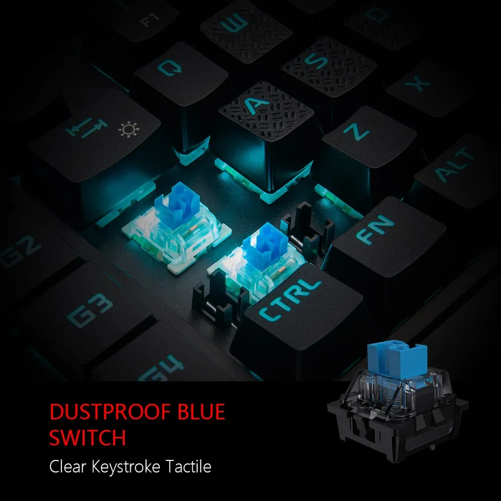 Bluetooth One-Handed RGB Mechanical Gaming Keyboard