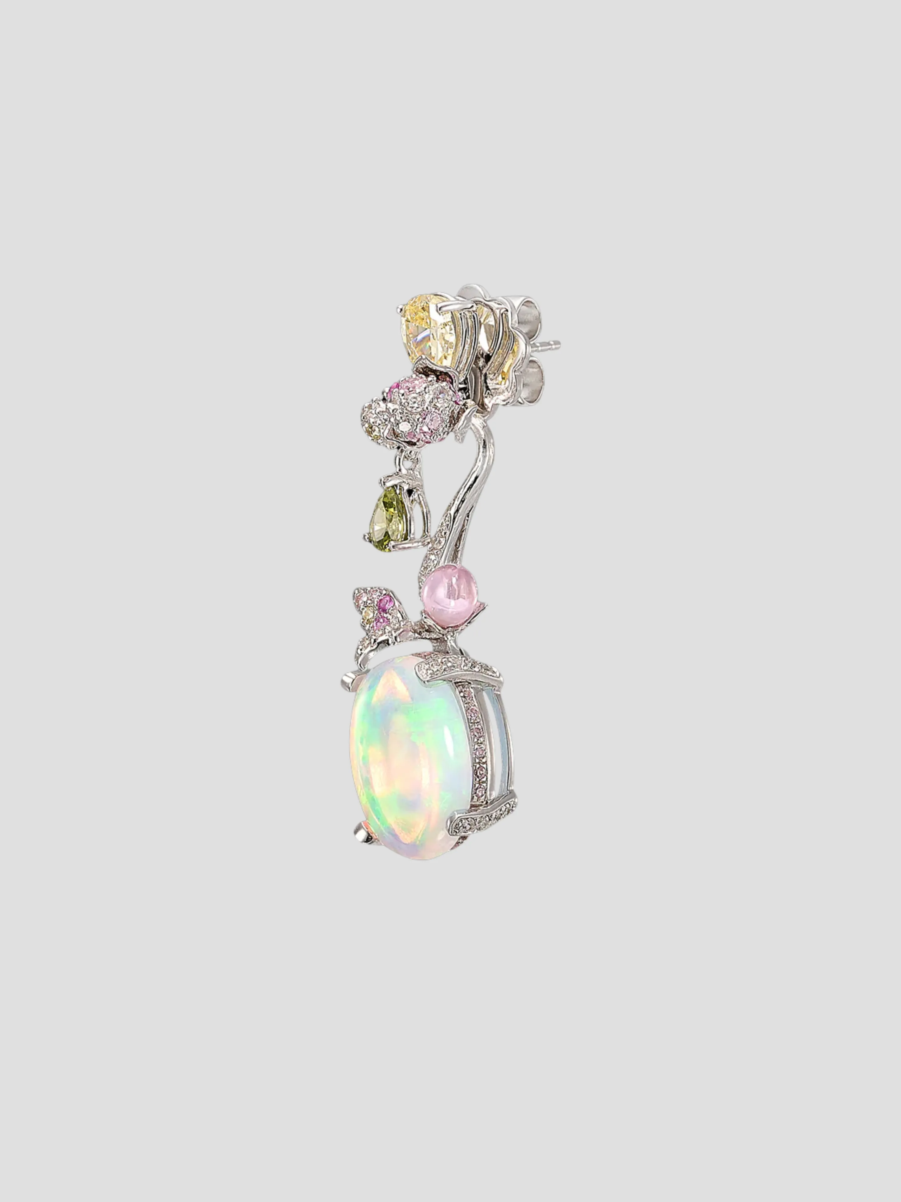 Blush Opal Carnivora Earrings