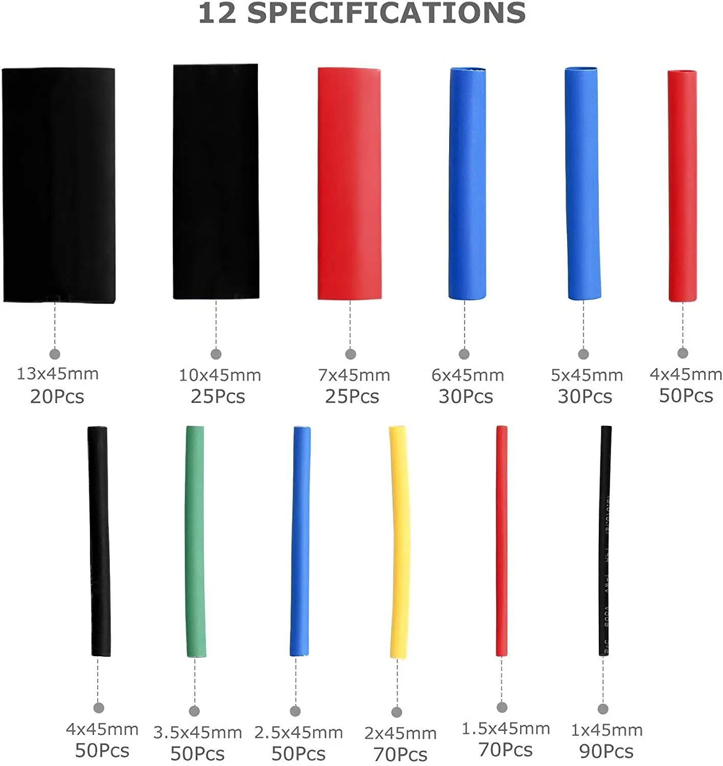 BMB -  Heat Shrink Tube (560 Pieces) - TOK