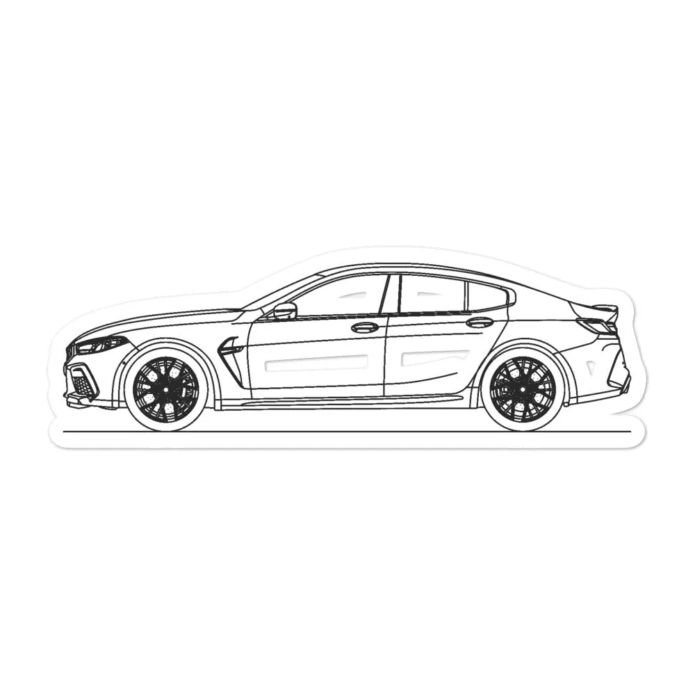 BMW F93 M8 Gran Coupé Outline Sticker