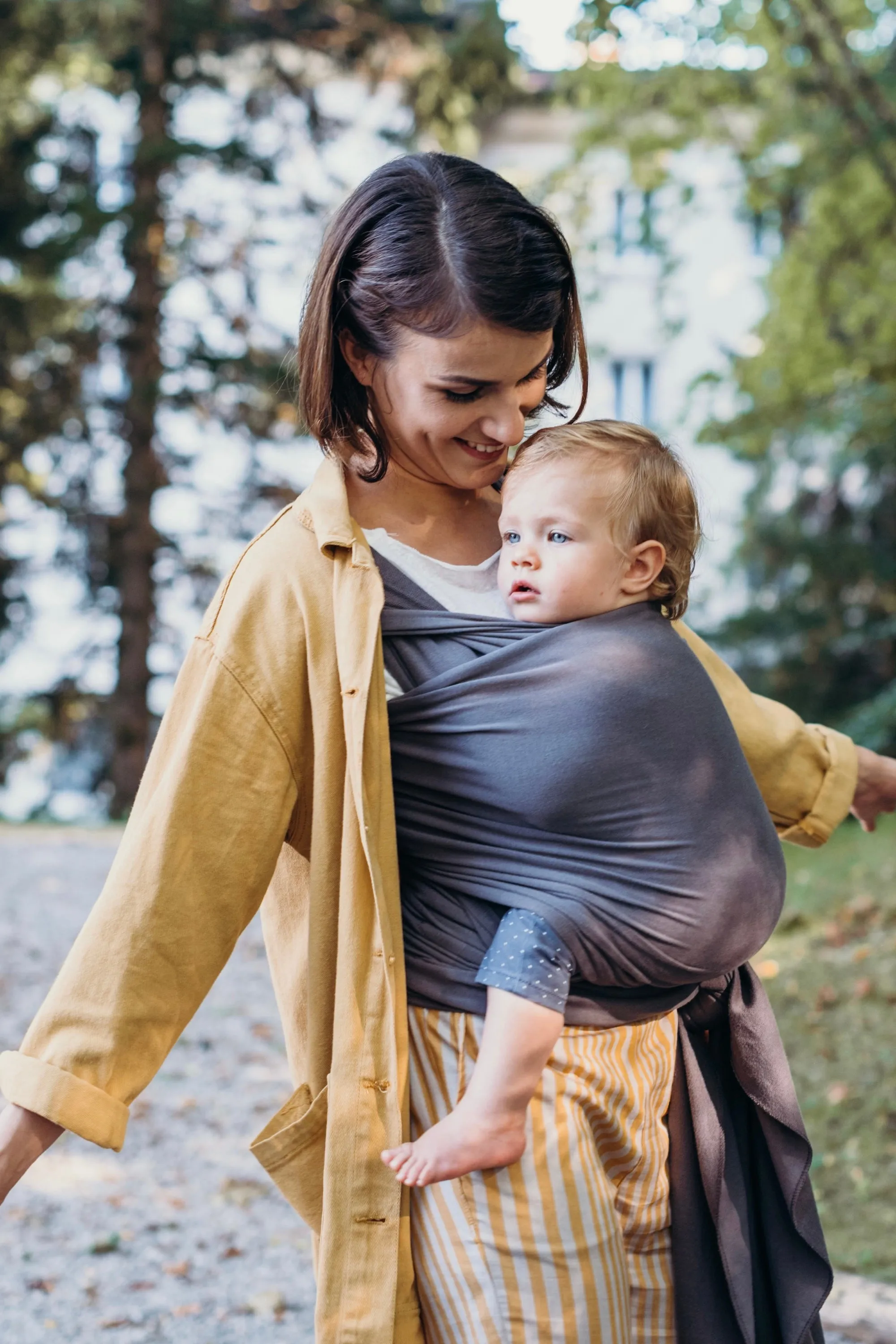 Boba Classic Baby Wrap Organic Dark Gray