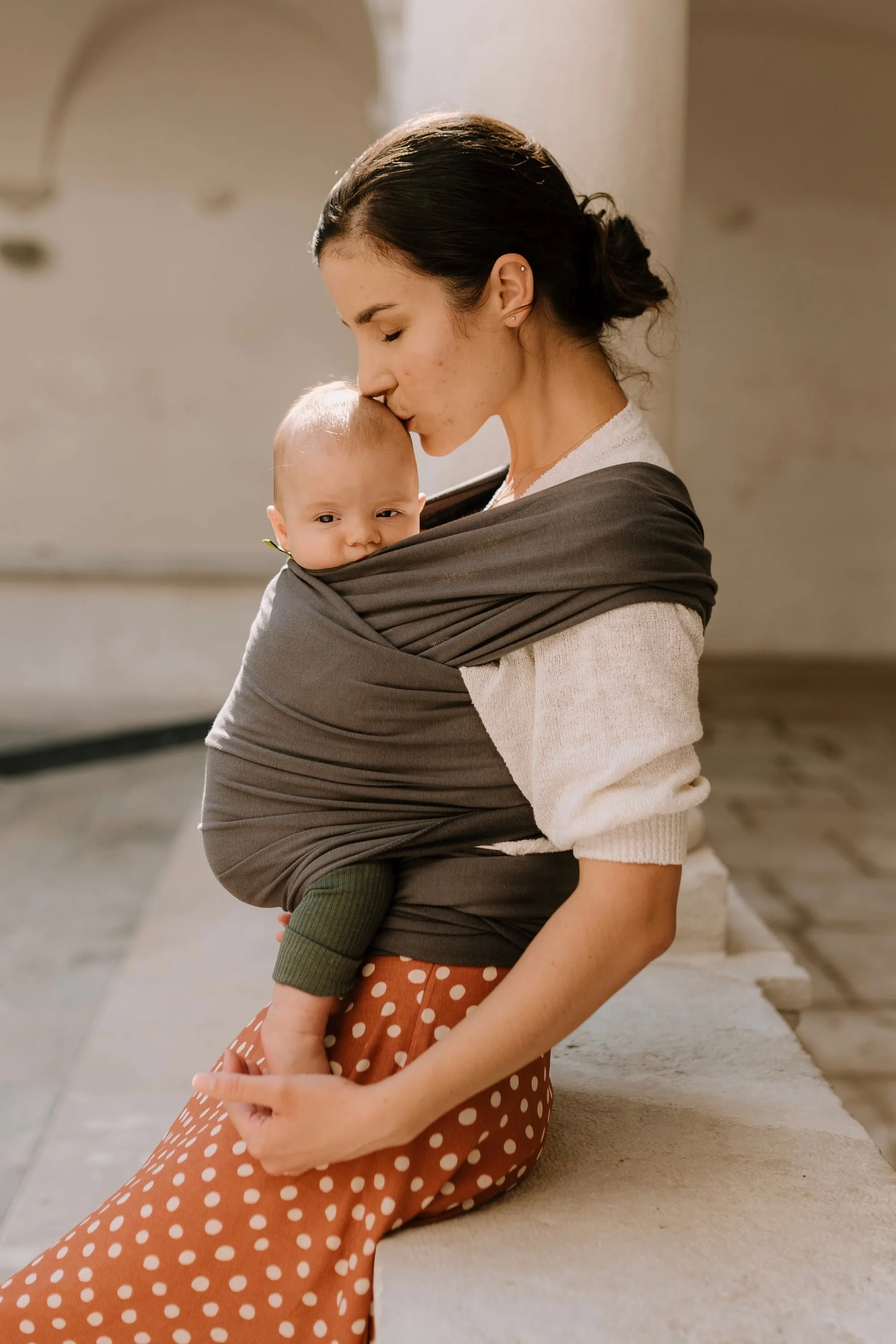 Boba Classic Baby Wrap Organic Dark Gray
