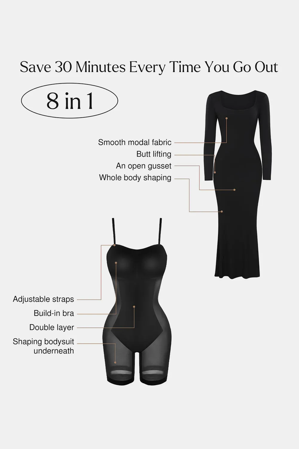 Body Built Dress 2.0-Long Sleeve Dress
