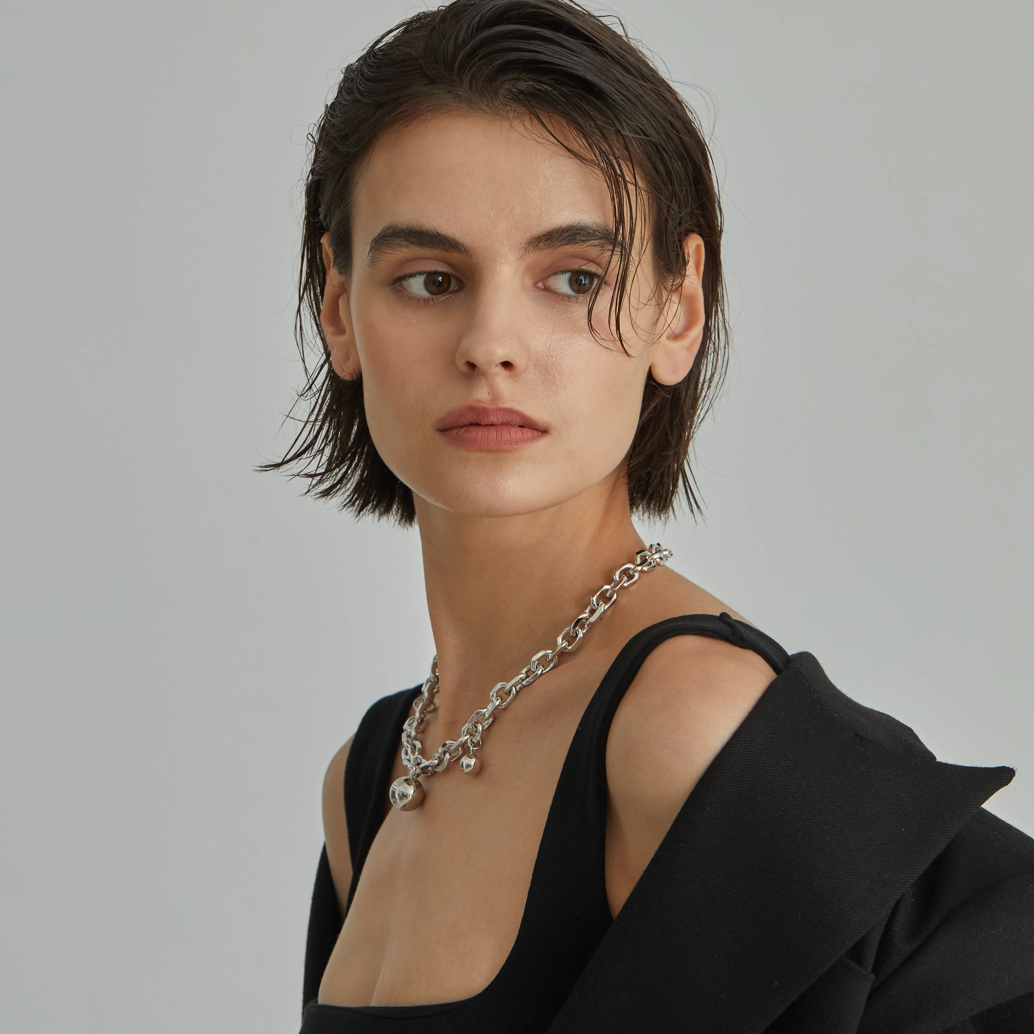 Bold Chain Ball Necklace