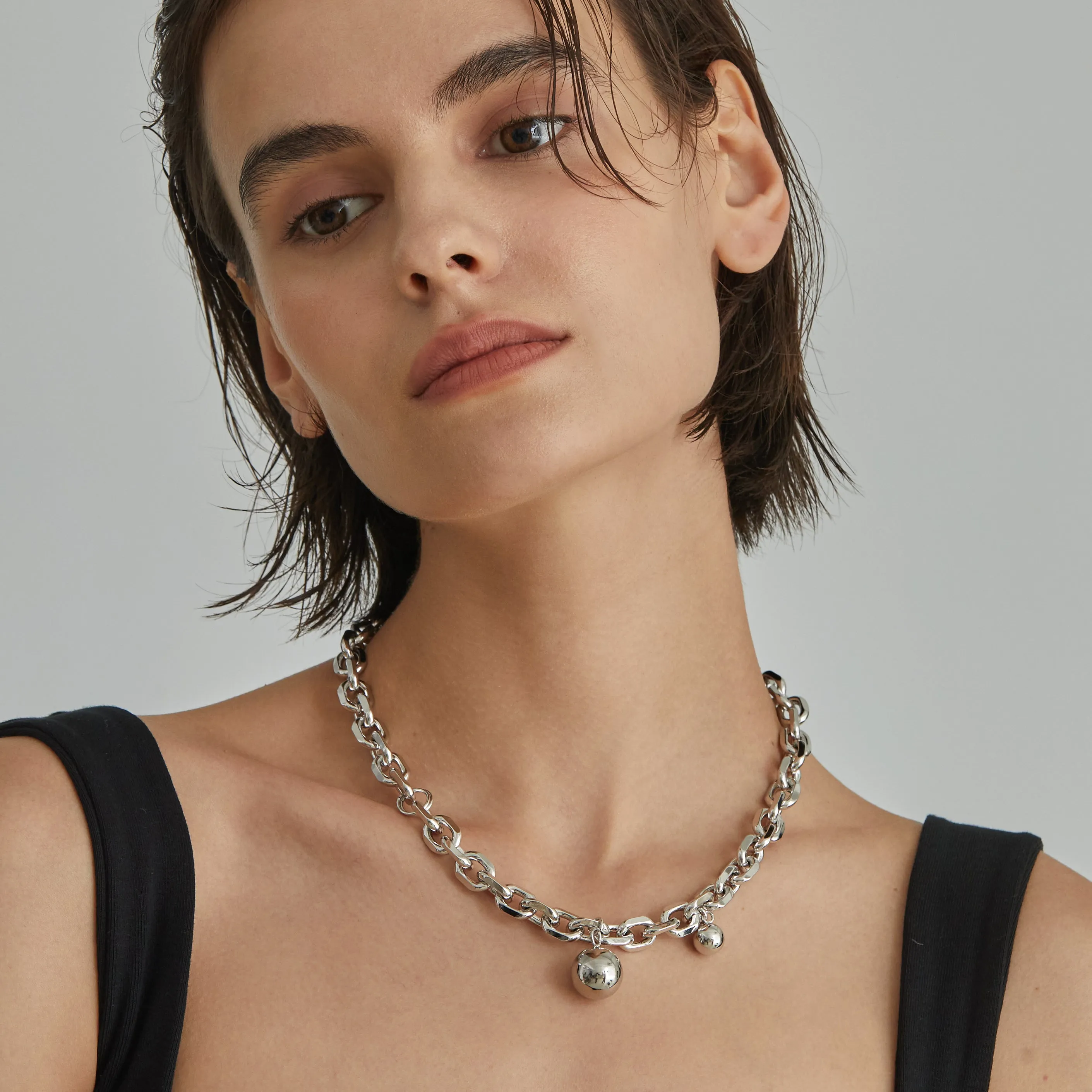 Bold Chain Ball Necklace