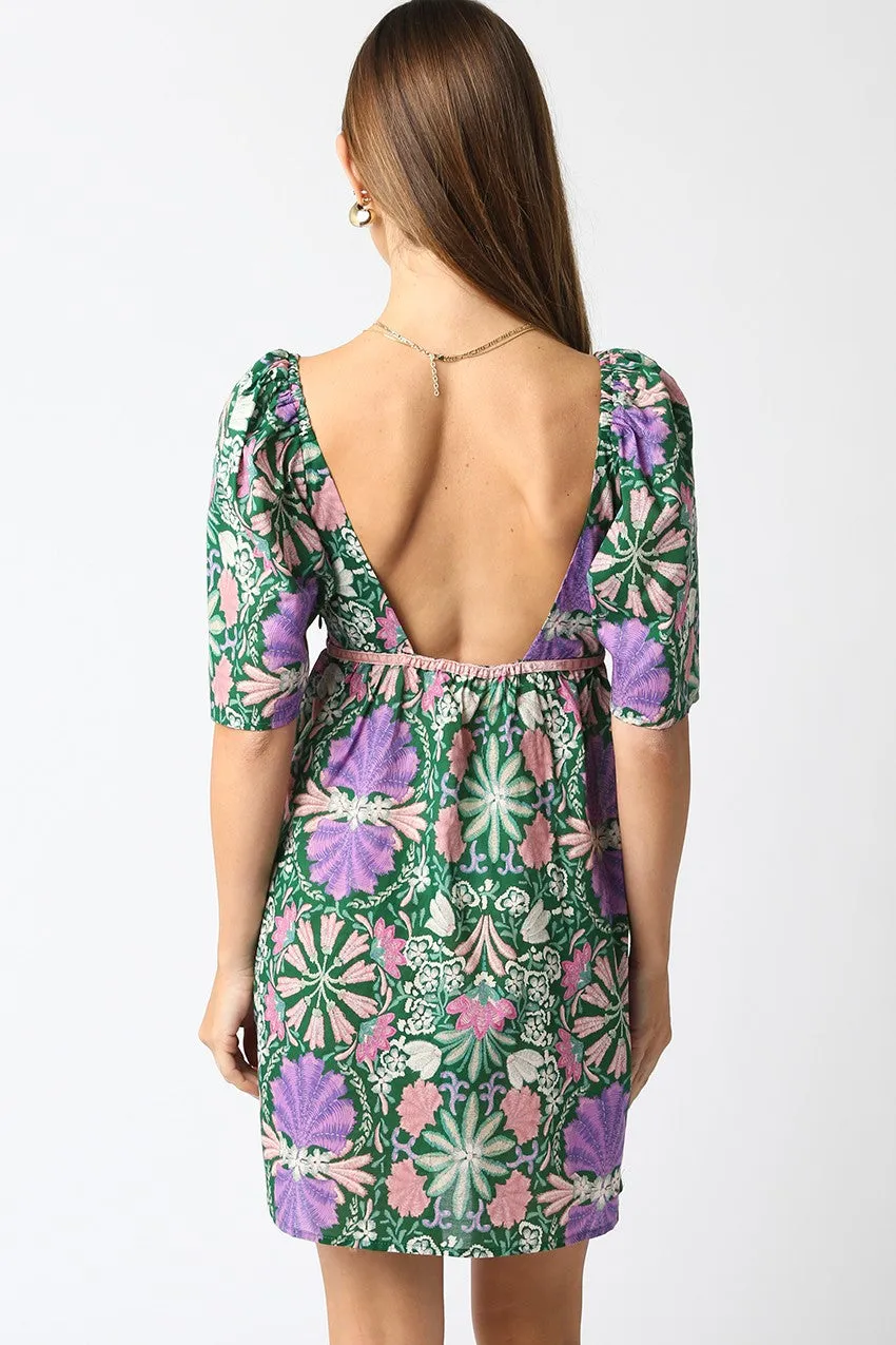 Bold Floral Babydoll Dress