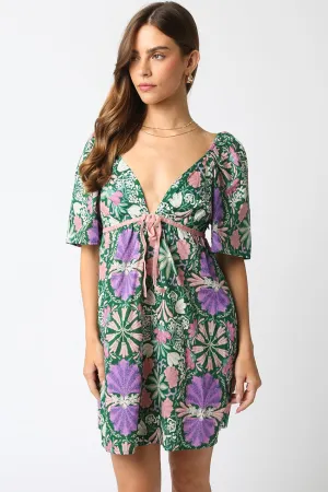 Bold Floral Babydoll Dress