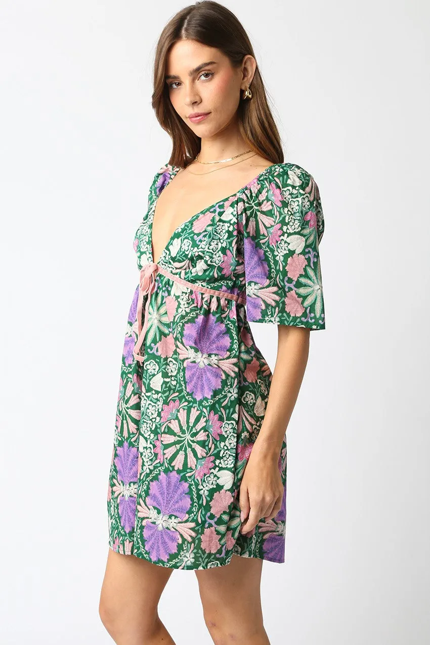 Bold Floral Babydoll Dress