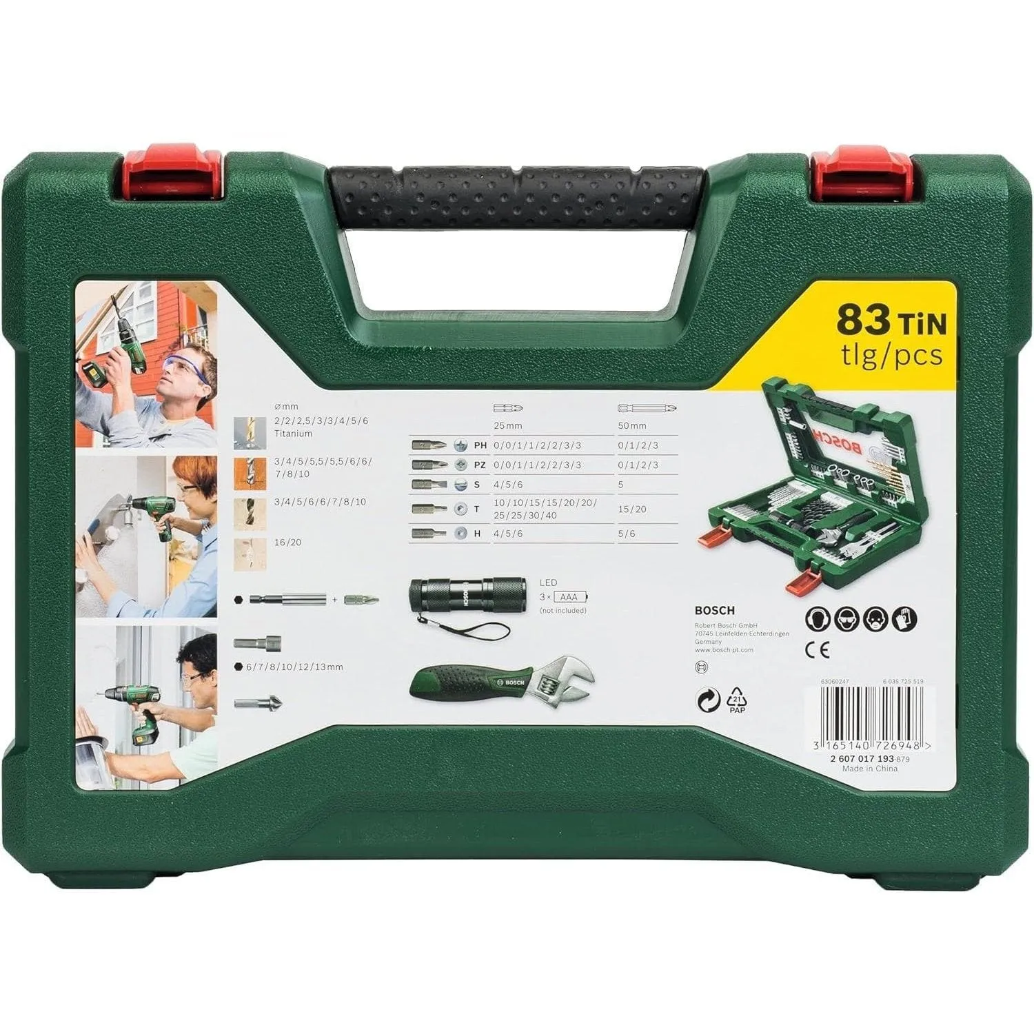 Bosch 83 Pieces Titanium Drill and Screwdriver Bit Set - 2607017403