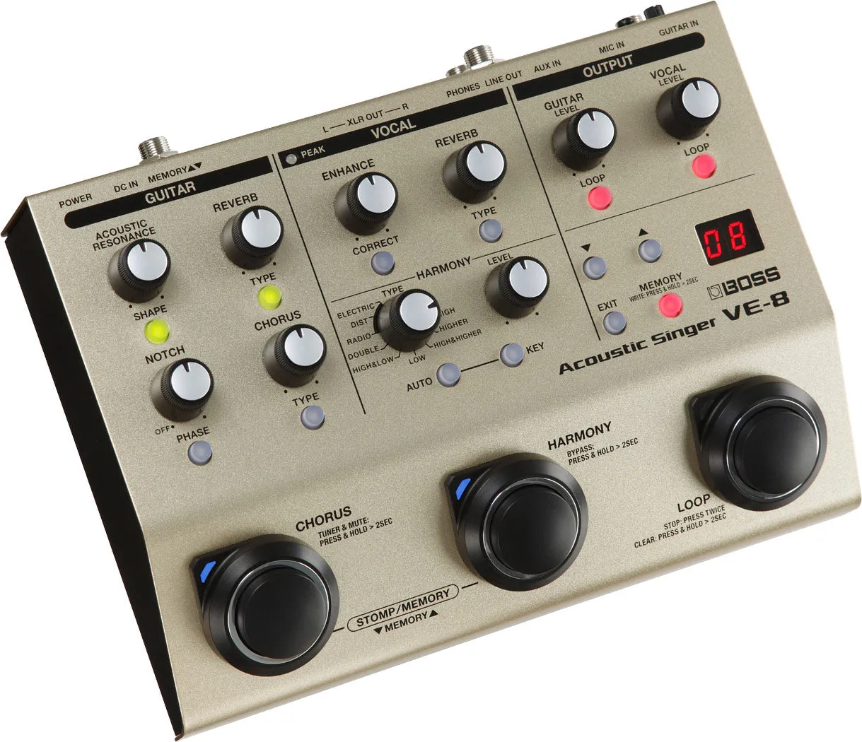 Boss VE-8 Acoustic Singer Pedal