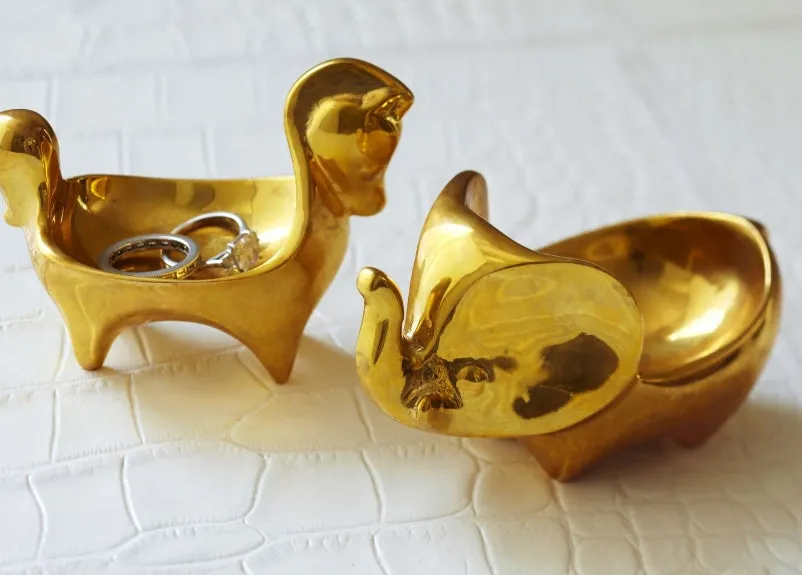 Brass Elephant Ring Bowl