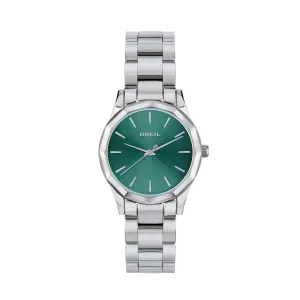 Breil clock dozen 32mm green quartz steel Tw2085