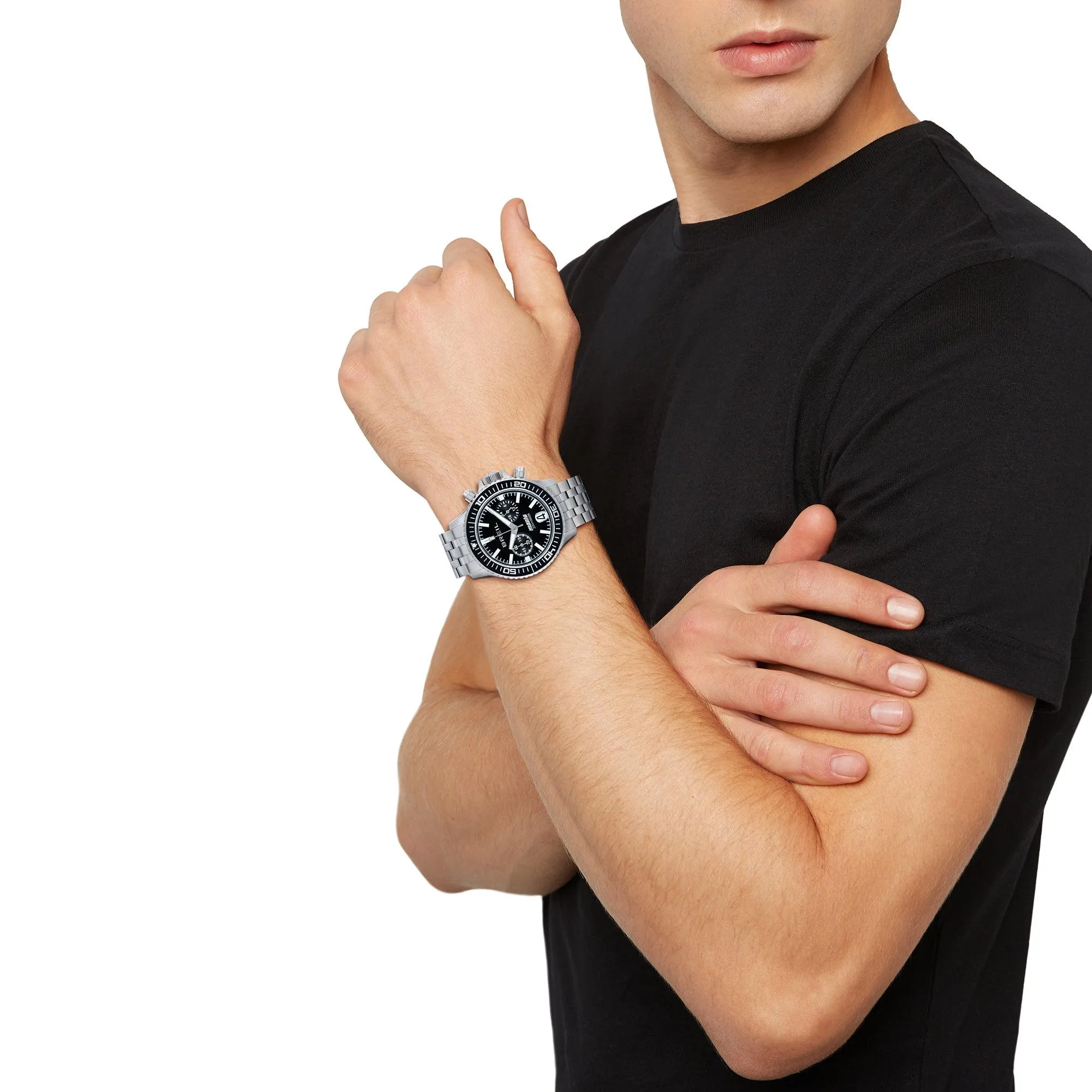 Breil Clock Manta P.R.O. Chrono 42mm Black Quartz Steel Tw2012