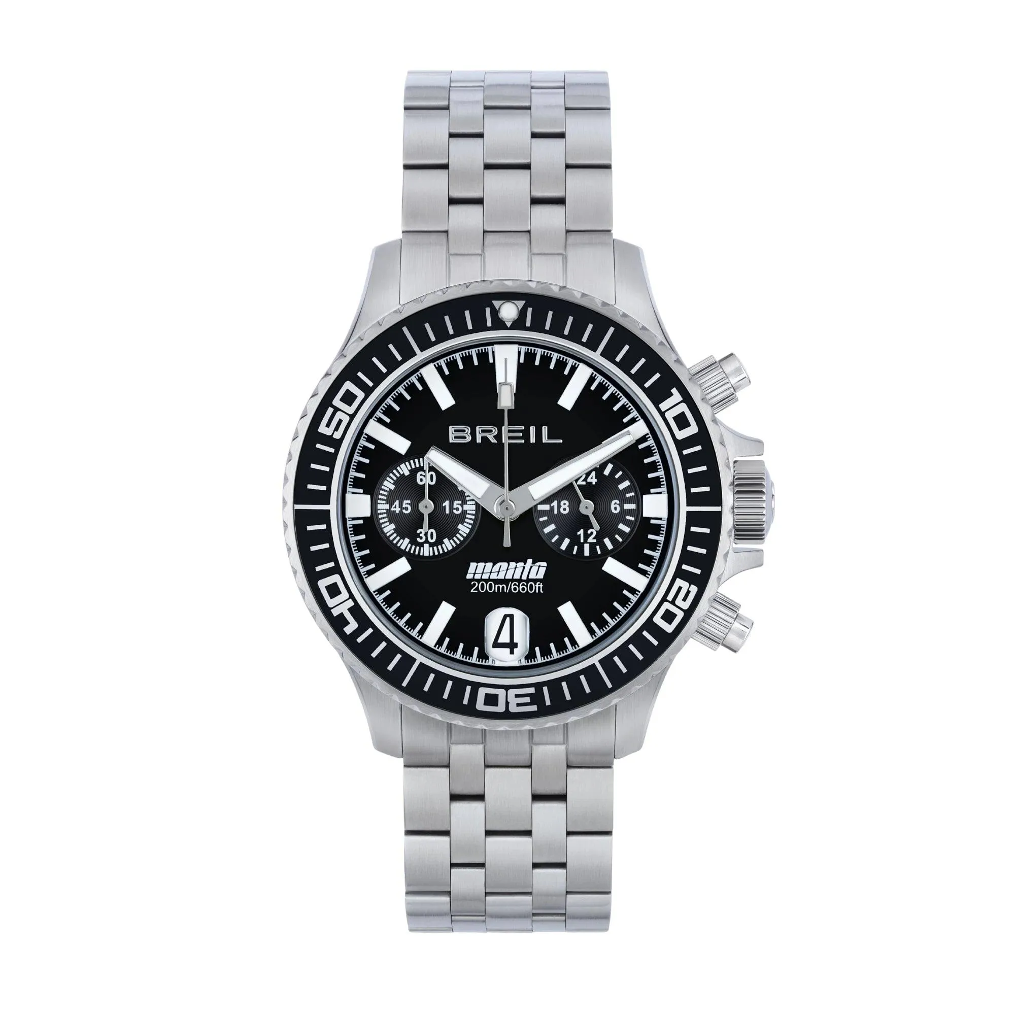 Breil Clock Manta P.R.O. Chrono 42mm Black Quartz Steel Tw2012