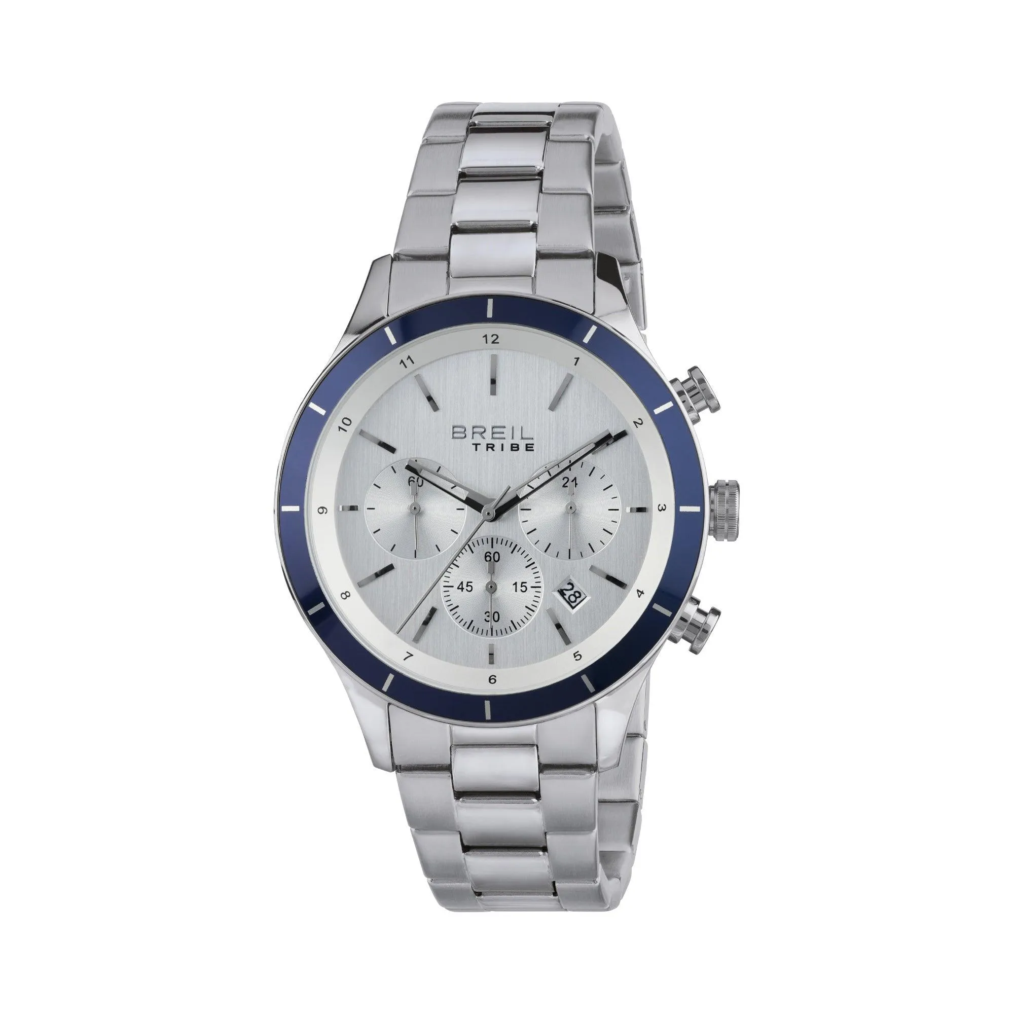 Breil watch dude chrono 43mm silver quartz steel ew0446