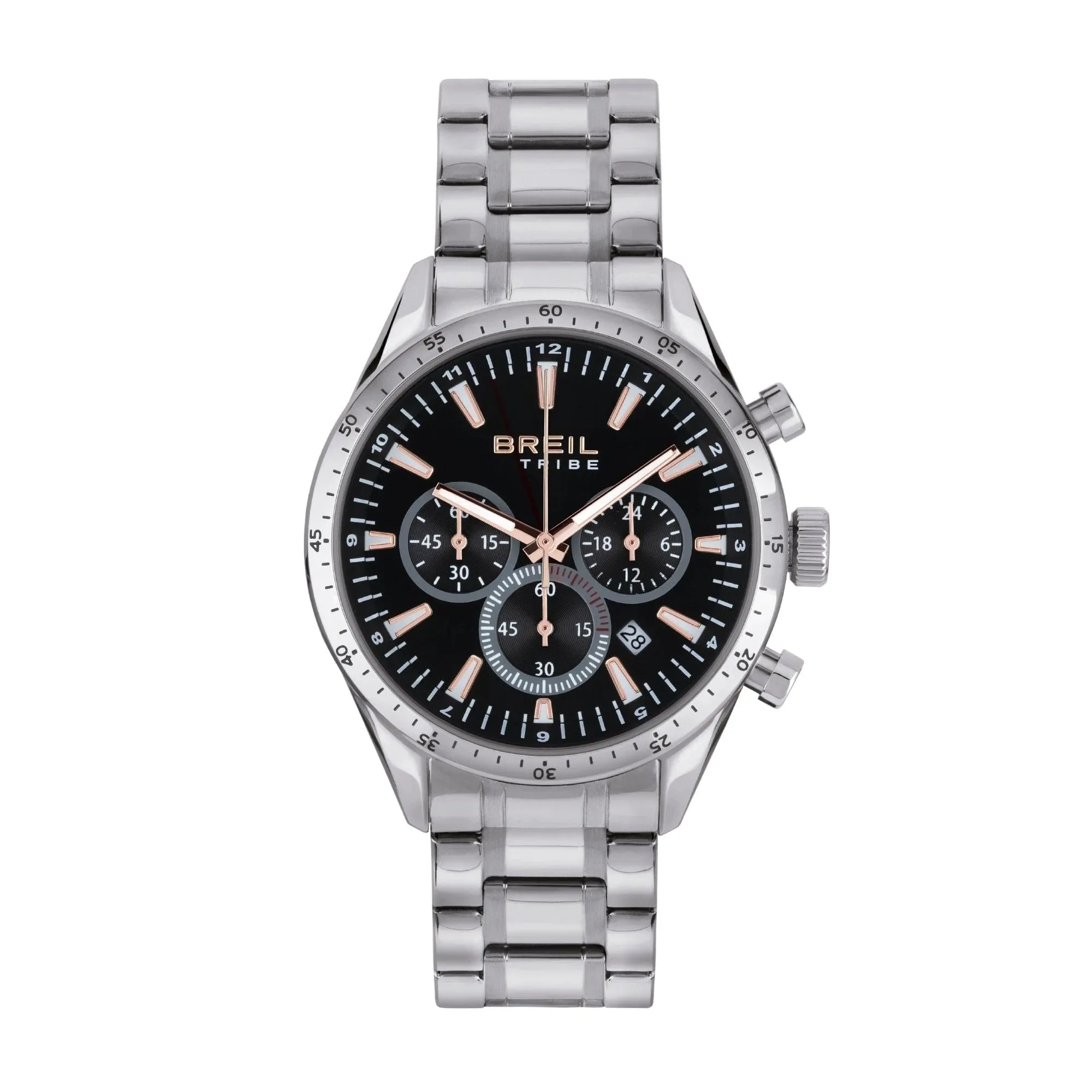 Breil watch jato chrono 42mm black quartz steel ew0657