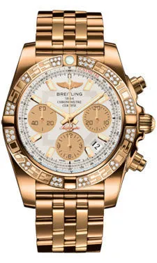 Breitling - Chronomat 41 Rose Gold Diamond Bezel - Pilot Bracelet