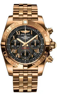 Breitling - Chronomat 41 Rose Gold Polished Bezel - Pilot Bracelet