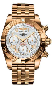 Breitling - Chronomat 41 Rose Gold Polished Bezel - Pilot Bracelet