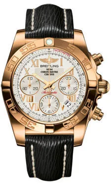 Breitling - Chronomat 41 Rose Gold Polished Bezel - Sahara Leather Strap