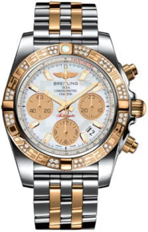 Breitling - Chronomat 41 Steel and Gold Diamond Bezel - Steel and Gold Pilot Bracelet