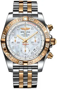 Breitling - Chronomat 41 Steel and Gold Diamond Bezel - Steel and Gold Pilot Bracelet