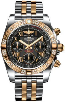 Breitling - Chronomat 41 Steel and Gold Diamond Bezel - Steel and Gold Pilot Bracelet