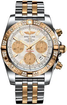 Breitling - Chronomat 41 Steel and Gold Diamond Bezel - Steel and Gold Pilot Bracelet