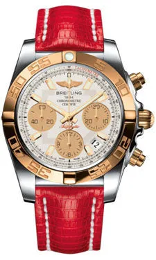 Breitling - Chronomat 41 Steel and Gold Polished Bezel - Lizard Strap