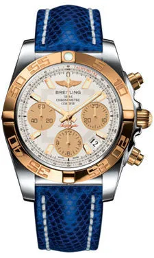 Breitling - Chronomat 41 Steel and Gold Polished Bezel - Lizard Strap