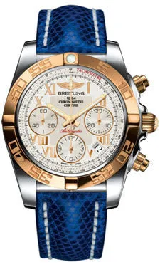 Breitling - Chronomat 41 Steel and Gold Polished Bezel - Lizard Strap