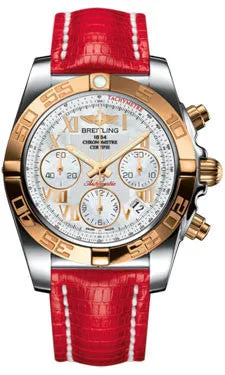 Breitling - Chronomat 41 Steel and Gold Polished Bezel - Lizard Strap