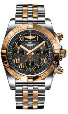 Breitling - Chronomat 41 Steel and Gold Polished Bezel - Steel and Rose Gold Bracelet