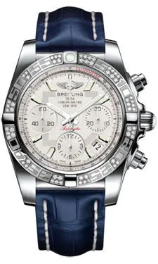 Breitling - Chronomat 41 Steel Diamond Bezel - Croco Strap