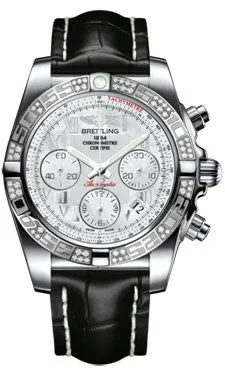 Breitling - Chronomat 41 Steel Diamond Bezel - Croco Strap