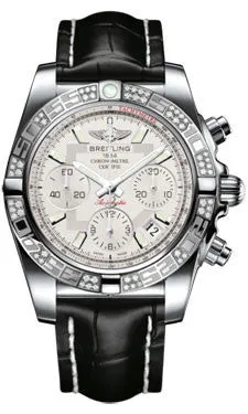Breitling - Chronomat 41 Steel Diamond Bezel - Croco Strap