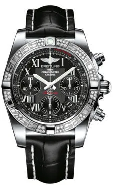 Breitling - Chronomat 41 Steel Diamond Bezel - Croco Strap