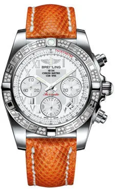 Breitling - Chronomat 41 Steel Diamond Bezel - Lizard Strap