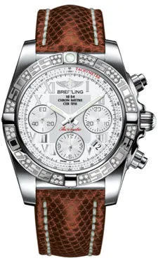 Breitling - Chronomat 41 Steel Diamond Bezel - Lizard Strap