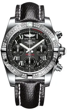 Breitling - Chronomat 41 Steel Diamond Bezel - Lizard Strap