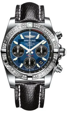 Breitling - Chronomat 41 Steel Diamond Bezel - Lizard Strap