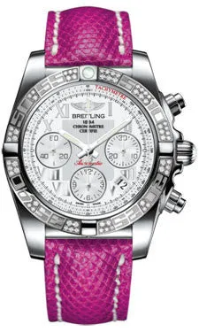 Breitling - Chronomat 41 Steel Diamond Bezel - Lizard Strap