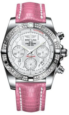 Breitling - Chronomat 41 Steel Diamond Bezel - Lizard Strap