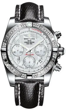 Breitling - Chronomat 41 Steel Diamond Bezel - Lizard Strap