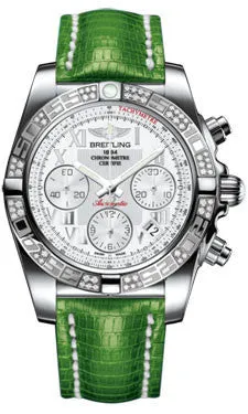 Breitling - Chronomat 41 Steel Diamond Bezel - Lizard Strap