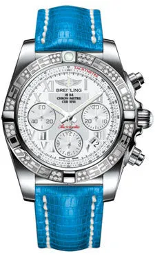 Breitling - Chronomat 41 Steel Diamond Bezel - Lizard Strap