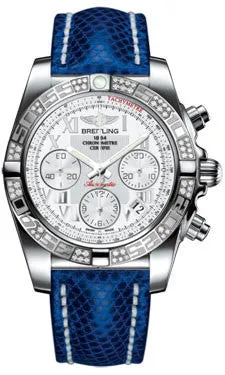Breitling - Chronomat 41 Steel Diamond Bezel - Lizard Strap